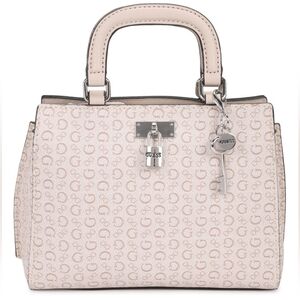 Guess Meera Satchel Handbag Light Rose Pink Monogram